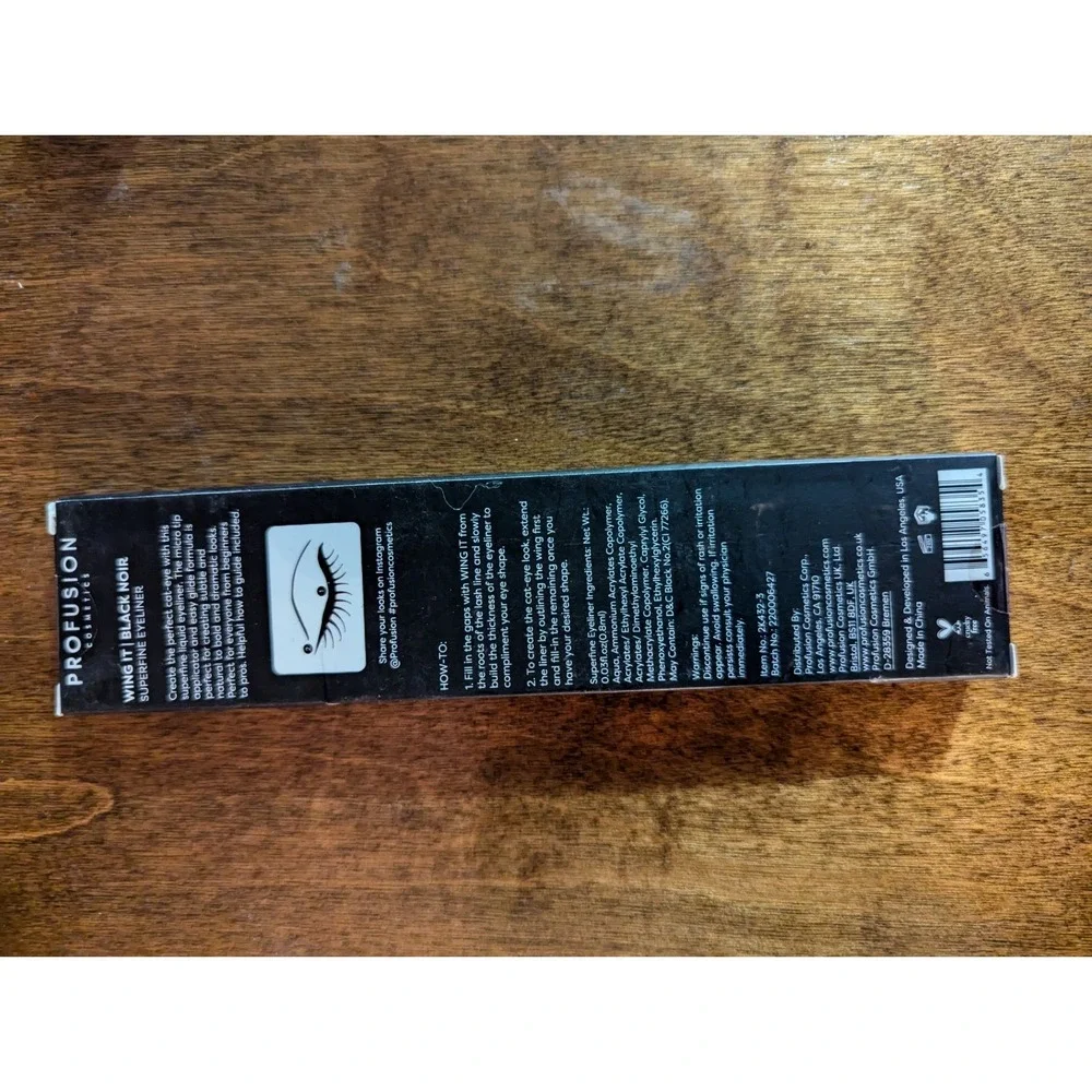 Profusion Cosmetics Waterproof Wing it Superfine Eyeliner Black Noir NEW in box‎